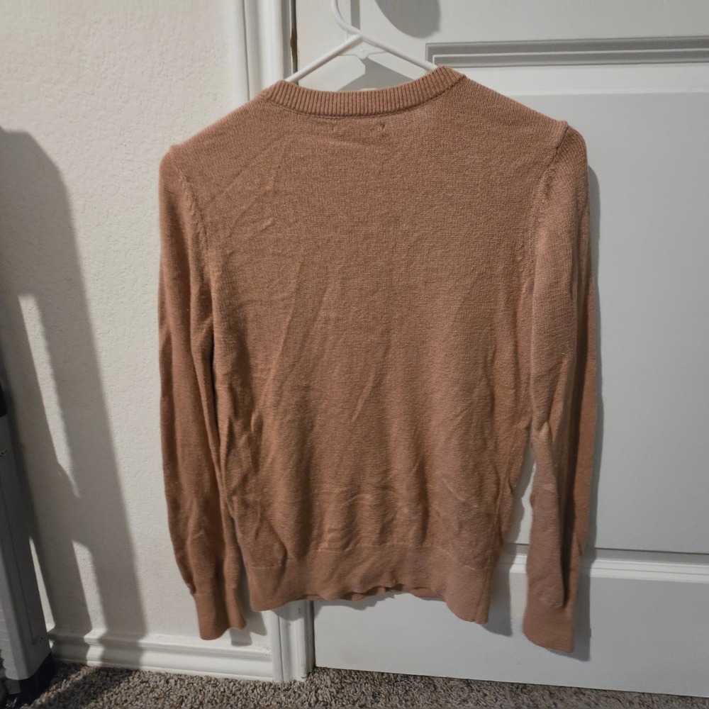 Tommy Hilfiger Womens Tan Cable Knit Button Front Crew Neck Cardigan Sweater S - Picture 4 of 6